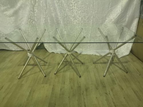 RECTANGLE GLASS TABLE 12 SEATER