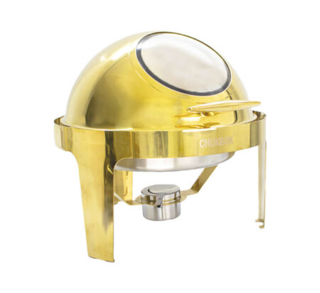 Round Roll Top Gold Chafing Dish